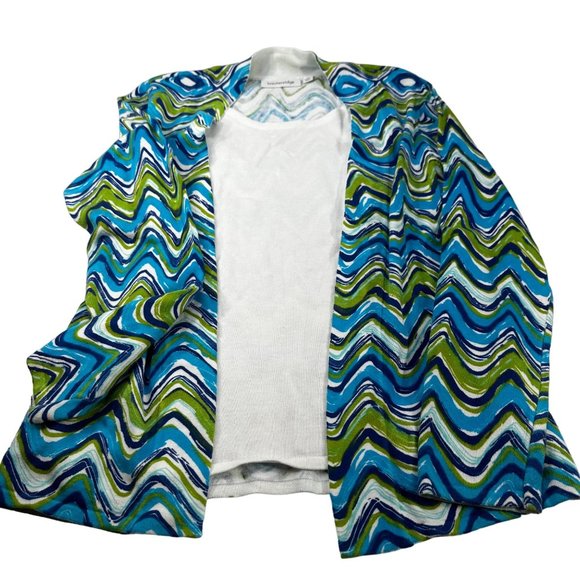 Breckenridge Women's Size Medium Blouse Long Sleeve Attached Shirt Preowned - Picture 1 of 13